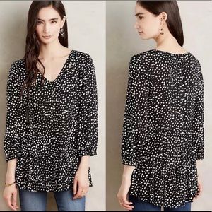 Anthropologie Maeve Black & White Blouse